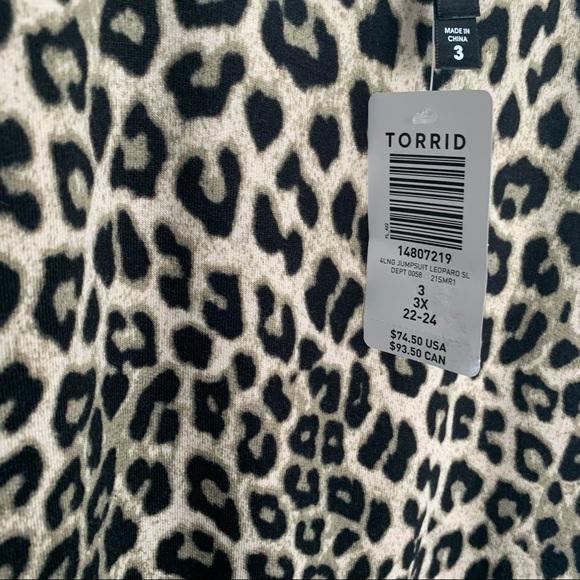 Torrid Leopard Sleep Jumpsuit - 3X - Picture 4 of 14